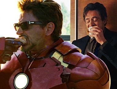 Experienced with long grueling filming days robert downey jr hid snacks all around the set of avengers endgame several of the snacks and him sharing them in character made it into the final cut