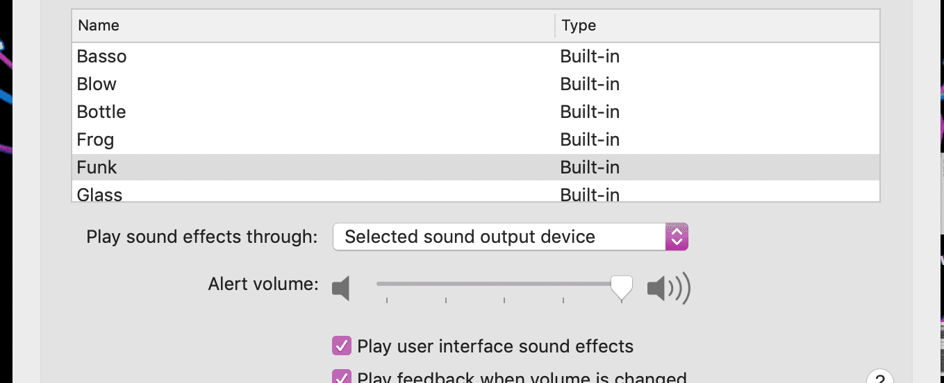 If you hit shift volume up down on mac a sound is emitted indicating the intensity of the volume