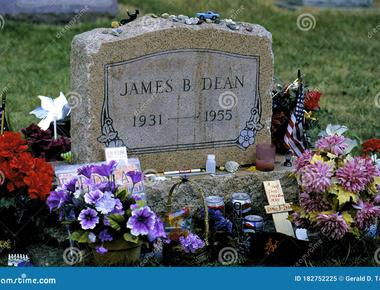 James dean s headstone was stolen multiple times presumably by crazy fans but was recovered each time