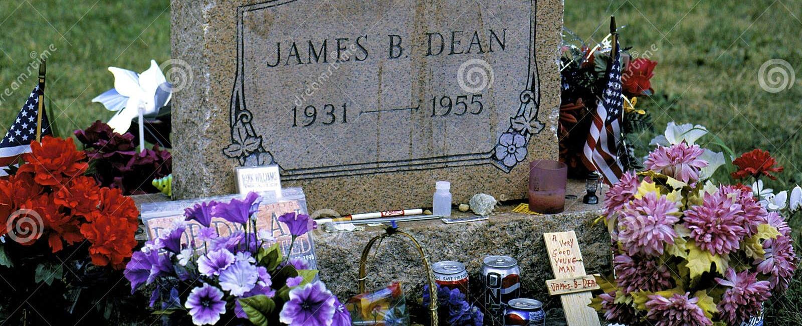 James dean s headstone was stolen multiple times presumably by crazy fans but was recovered each time