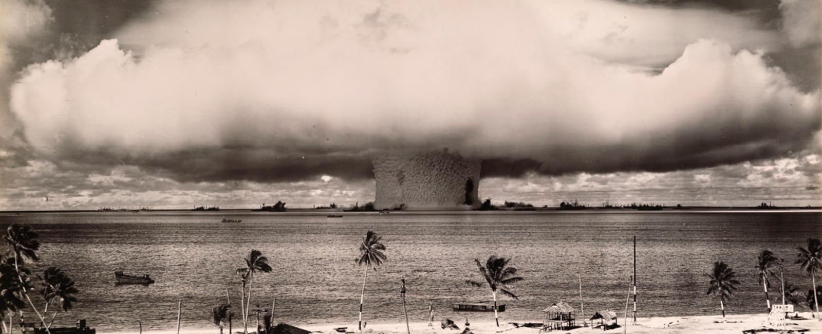 What was tested at bikini atoll in the 1940s and the 1950s atomic bomb