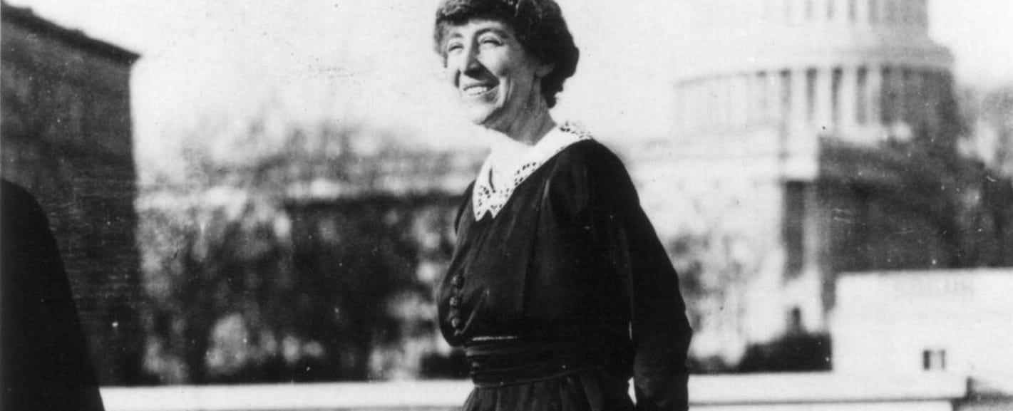 Jeanette rankin became the first female member of congress in america in 1916 four years before women were given the right to vote