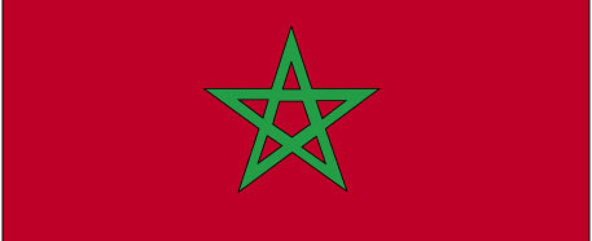 Which country has a red flag with a star in the middle morocco