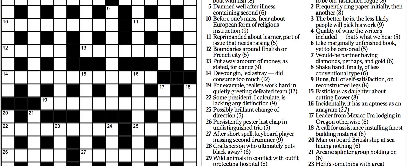 The new york times dismissed crossword puzzles as a fad in its 1920s heyday today their sunday edition crossword puzzle is the most iconic around the world