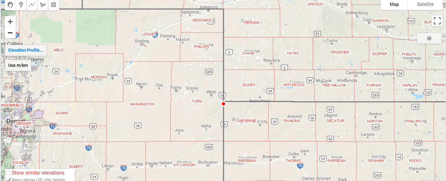 The highest point in pennsylvania is lower than the lowest point in colorado