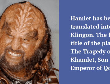 The bible has been translated into klingon