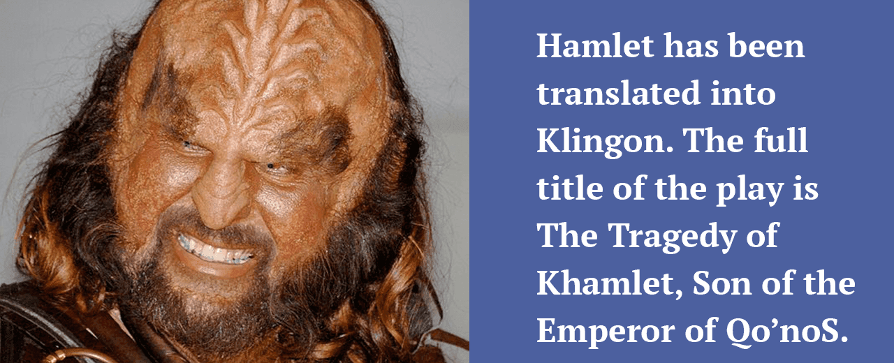 The bible has been translated into klingon