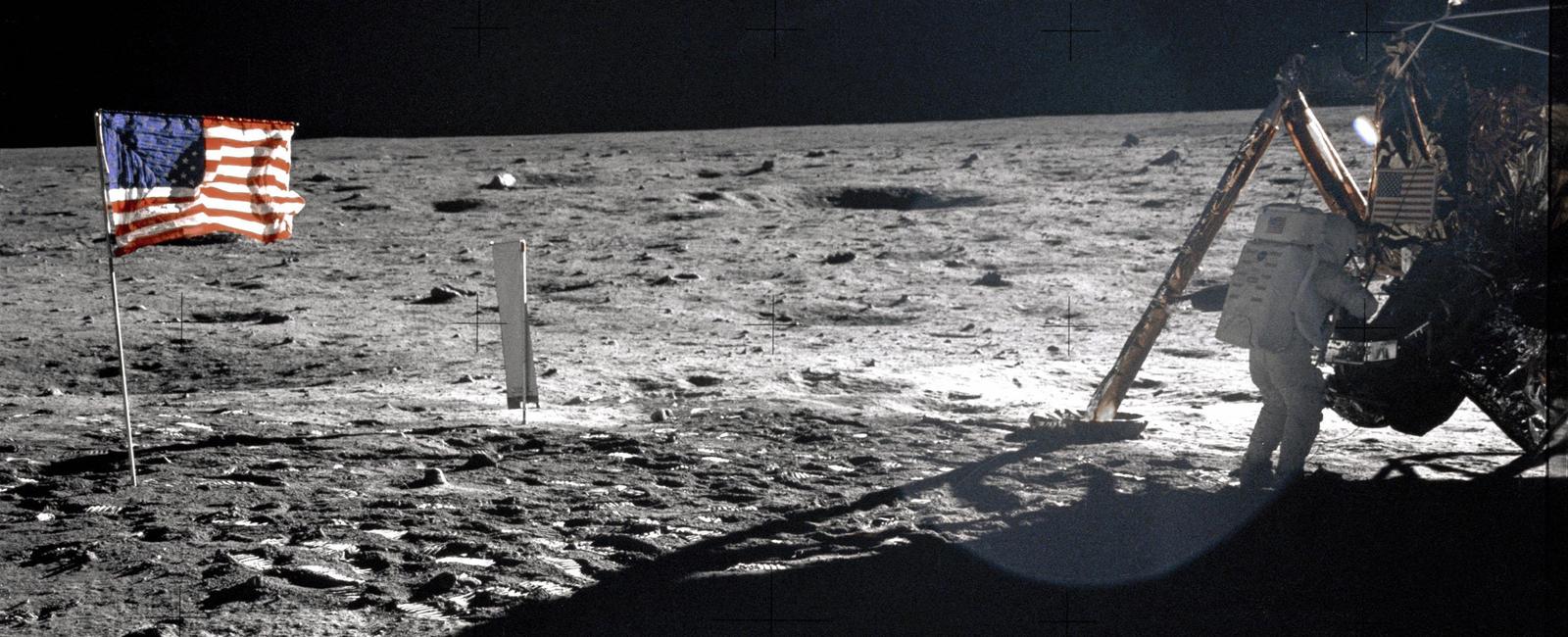 The very first manned moon landing was in 1969 from the famous nasa apollo 11 mission