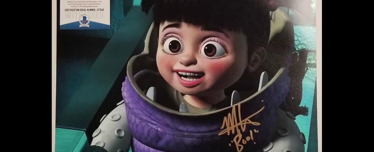 Boo the young girl in monsters inc was voiced by mary gibbs the toddler daughter of one of the film s storyboard artists