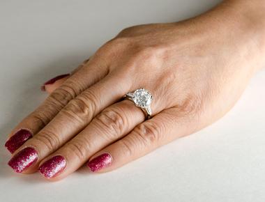 Engagement rings are often worn on the fourth finger of the left hand because the ancient greeks maintained that that finger contains the vena amoris or the vein of love that runs straight to the heart