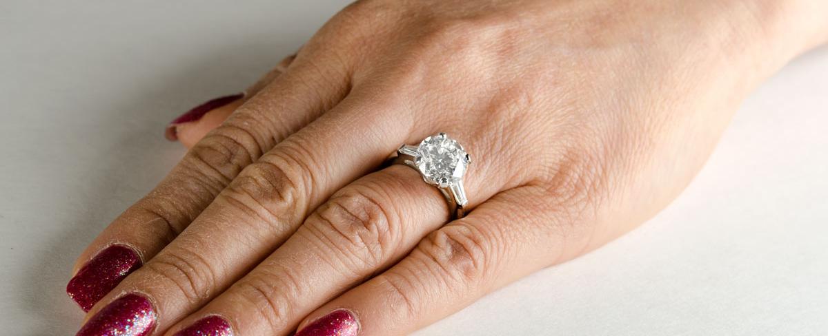 Engagement rings are often worn on the fourth finger of the left hand because the ancient greeks maintained that that finger contains the vena amoris or the vein of love that runs straight to the heart