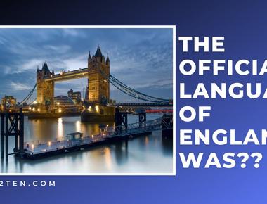 French was the official language of england for over 300 years