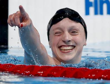 Katie ledecky s world record in the 1 500 would have placed her 24th in the 2012 olympic men s swimming race