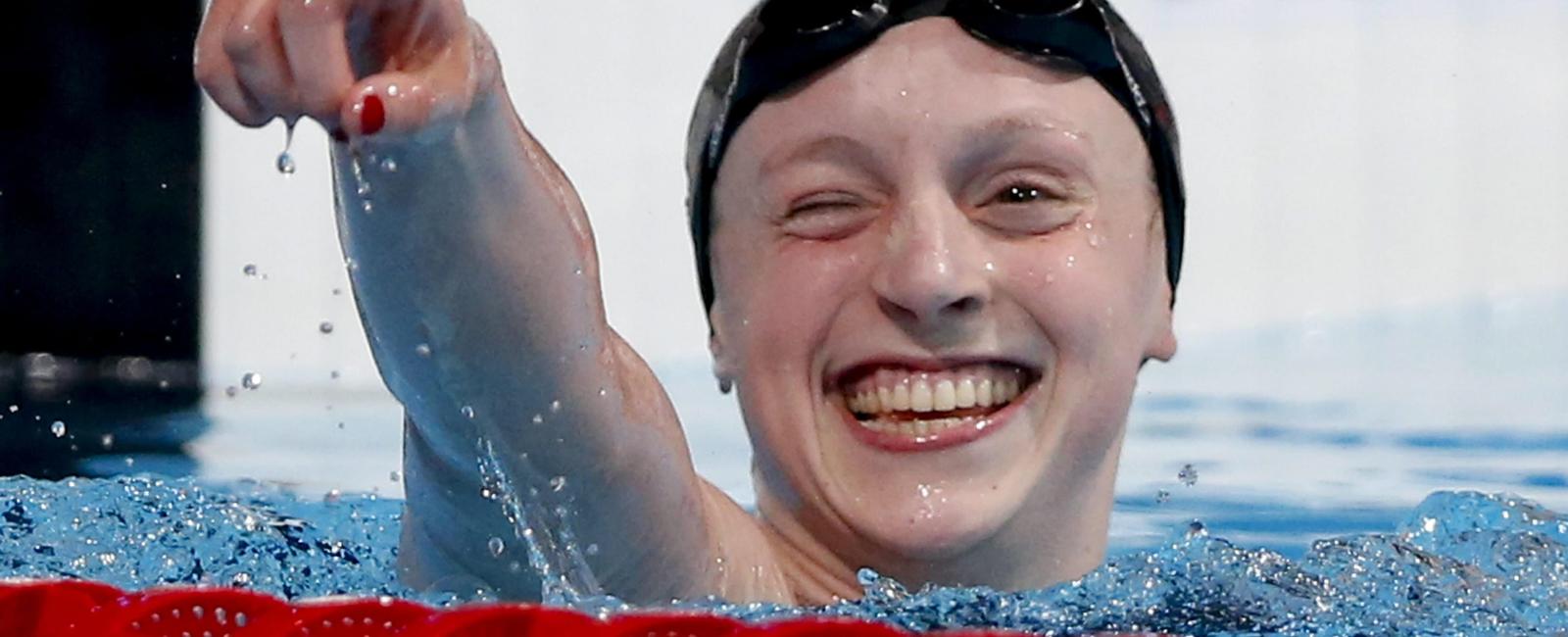 Katie ledecky s world record in the 1 500 would have placed her 24th in the 2012 olympic men s swimming race