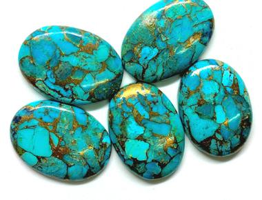 Traces of copper are what give turquoise its distinctive blue color