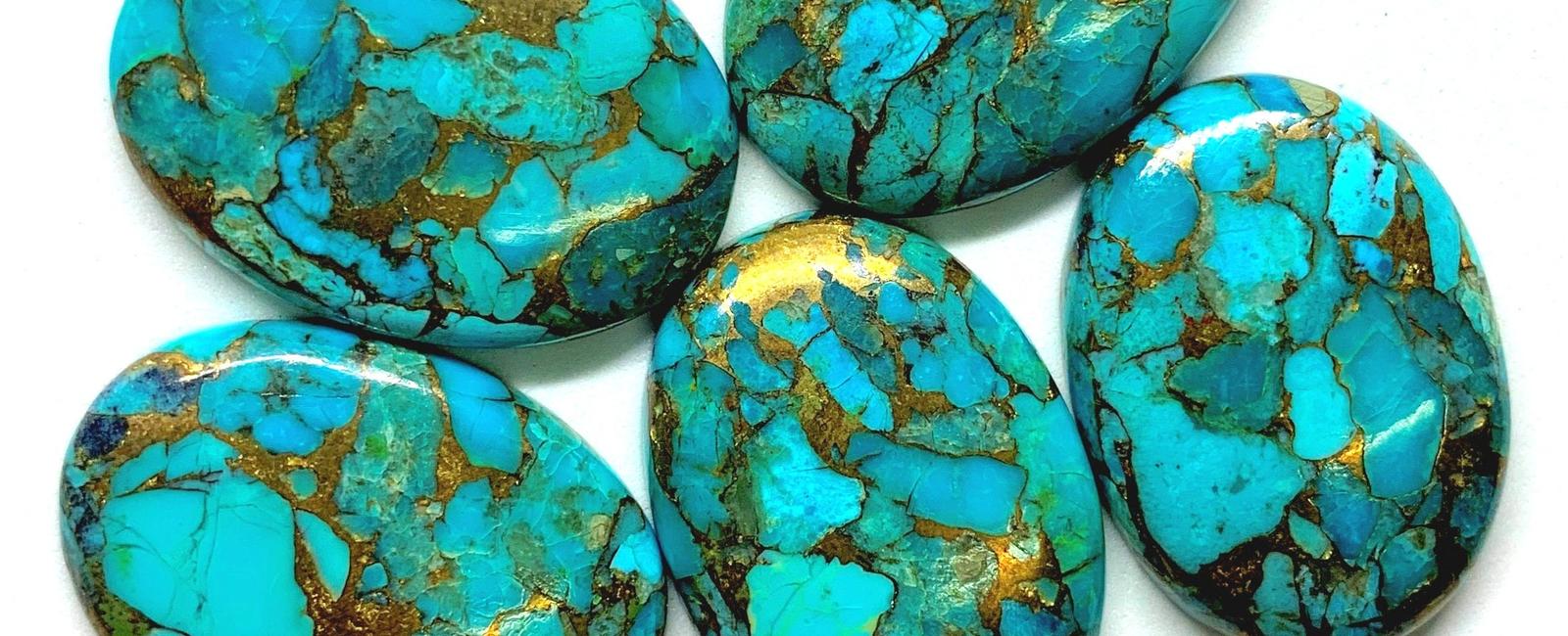 Traces of copper are what give turquoise its distinctive blue color