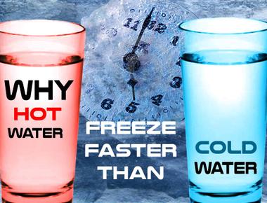 Hot water freezes faster than cold water