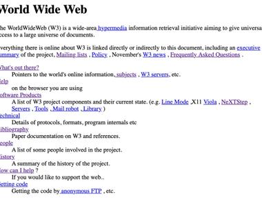 The first website is still online it s called world wide web and is a wide area hypermedia information retrieval initiative aiming to give universal access to a large universe of documents