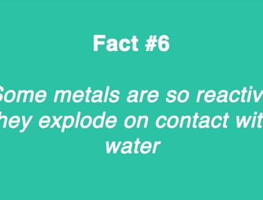 Some metals are so reactive that they explode on contact with water