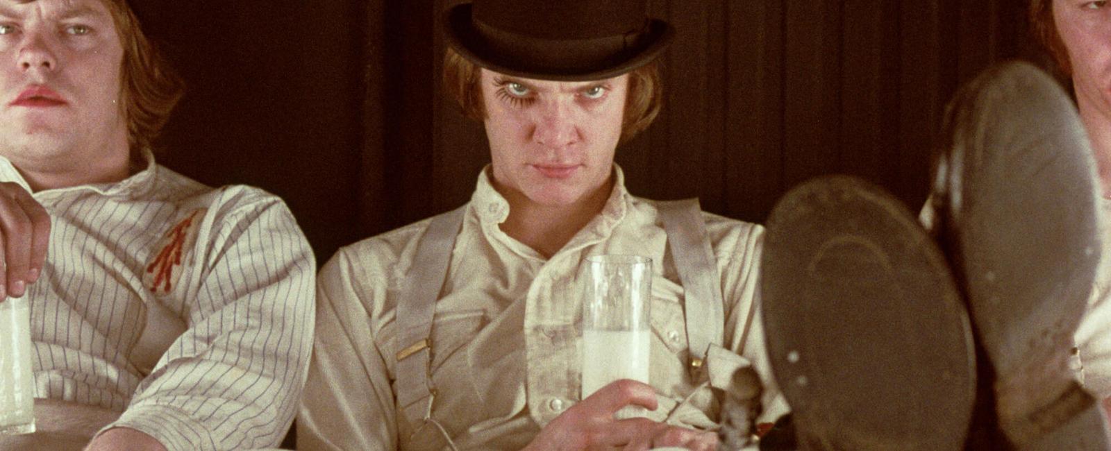 Malcolm mcdowell s eyes were anesthetized for the torture scenes in a clockwork orange so that he would film for periods of time without too much discomfort nevertheless his corneas got repeatedly scratched by the metal lid locks