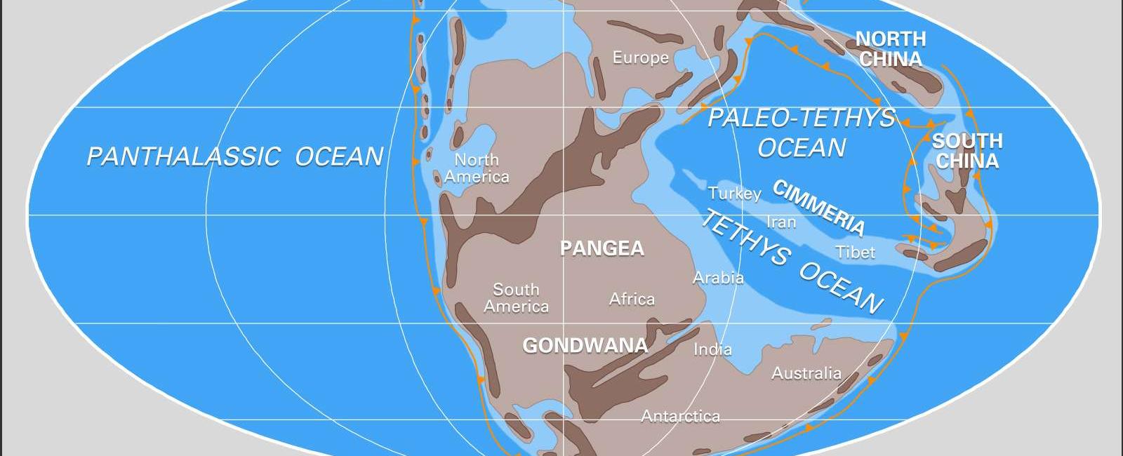 The seabed of the gulf of mexico was once the central region of the supercontinent pangea before it broke apart 335 million years ago