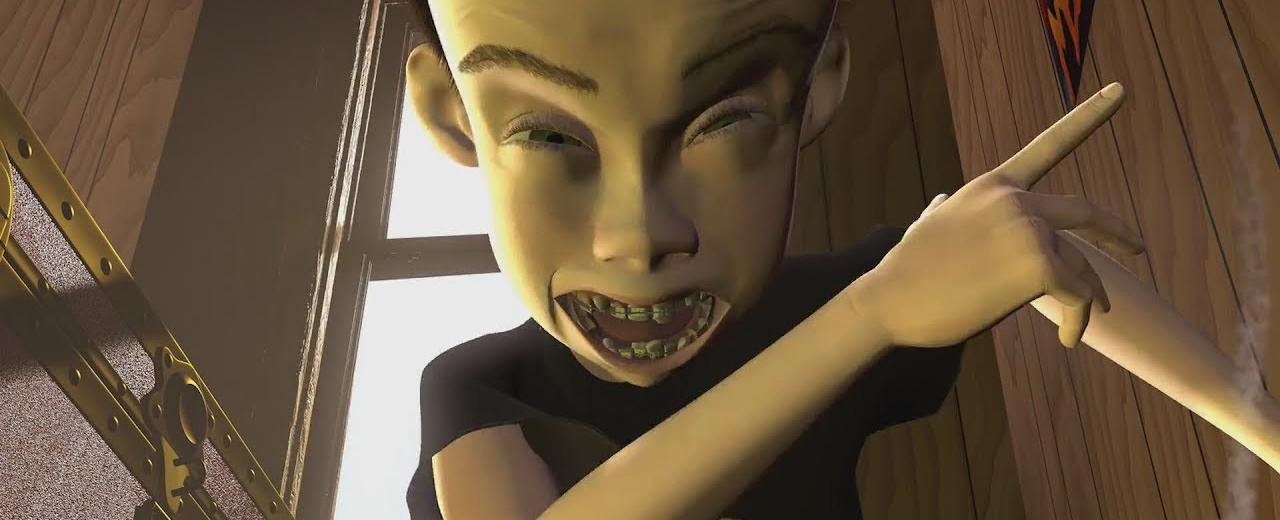 Andy s evil neighbor sid from toy story returns briefly as the garbage man in toy story 3