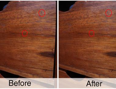 Erase dings and scrapes in wood furniture by rubbing a walnut over the problem area the oil from the nut will make those scrapes disappear