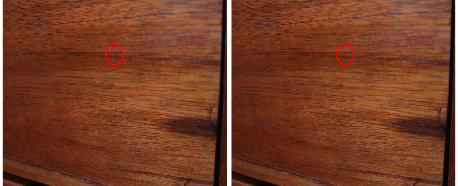 Erase dings and scrapes in wood furniture by rubbing a walnut over the problem area the oil from the nut will make those scrapes disappear