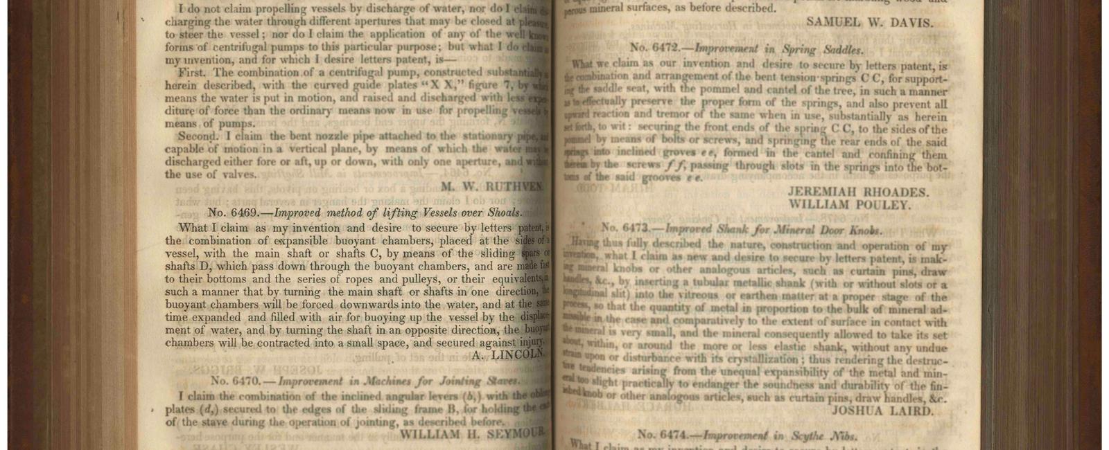 Abraham lincoln was the only president ever to have a patent