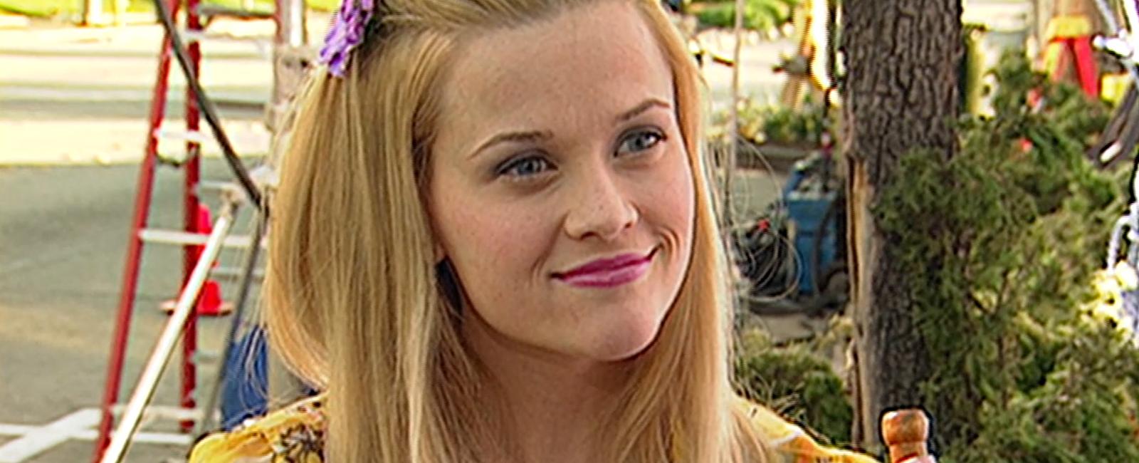 Reece witherspoon gave birth to her first child a few months before filming legally blonde so she was often filmed after not sleeping the night before having been up with her baby