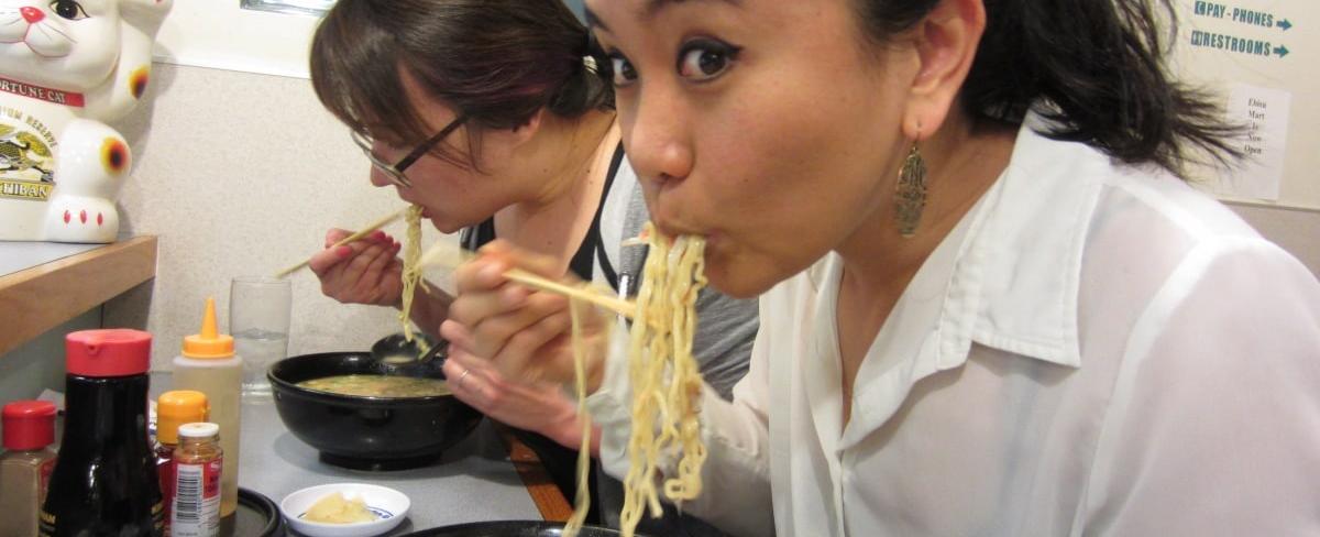 Slurping your food loudly at japanese restaurant is actually seen as positive gesture and indicates to the chef that you enjoy the food