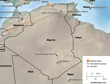 In terms of geographical area what is the largest country in africa algeria