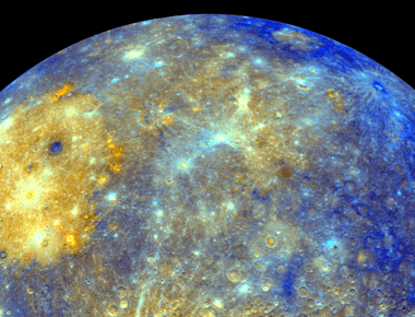 Mercury is obviously getting old as it has wrinkles as the iron ore of the planet cooled and then contracted it became all wrinkly scientists have named these wrinkles lobate scarps the scarps can be massive