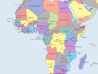 Africa is the only continent in all four hemispheres