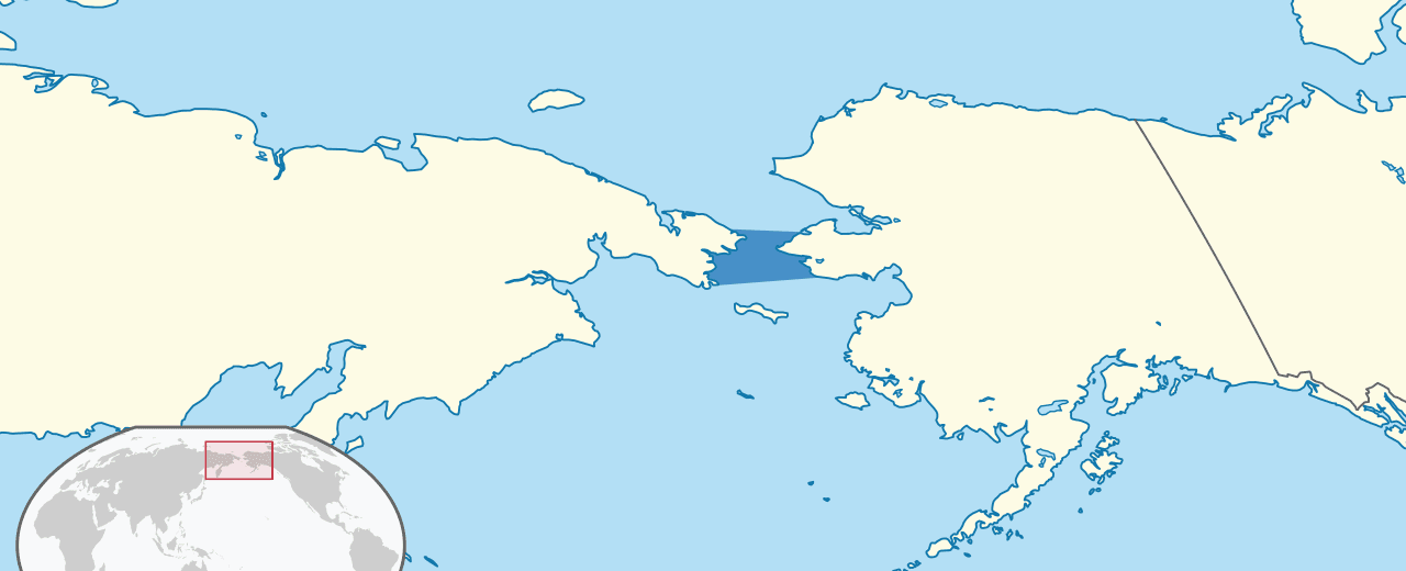 The international date line splits the bering strait in half meaning the russian side is 21 hours ahead of the american side despite being so close to each other