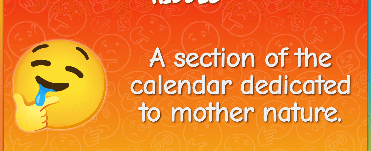 A section of the calendar dedicated to mother nature earthday