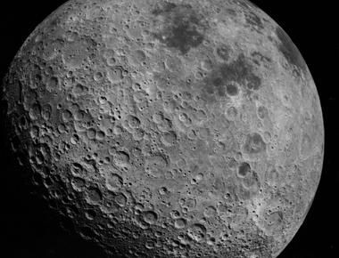 The far side of the moon looks very different to the near side and this is because it doesn t have ancient pools of solidified lava which is actually called maria