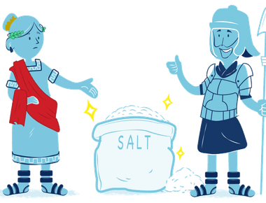 Salt was used as a form of currency by the early romans and the word salary comes from the word sal meaning salt in latin