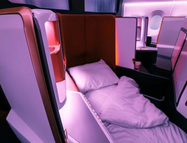 In 2004 virgin atlantic airlines introduced a double bed for first class passengers who fly together