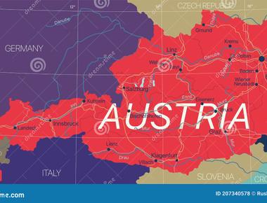 Austria is a landlocked country that shares a border with 8 other nations