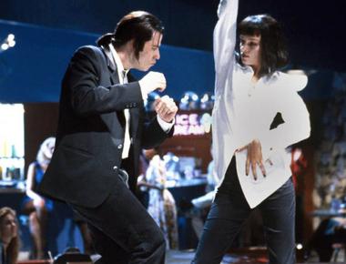 The shot of vincent plunging the syringe into mia s chest in pulp fiction was filmed by having john travolta pull the needle out then running the film backwards