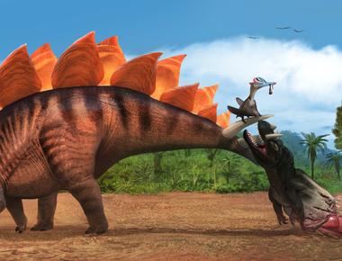 While scientists estimate that the stegosaurus weighed about 5 short tons its brain weighed only 2 8 oz and was nearly the size of a lime