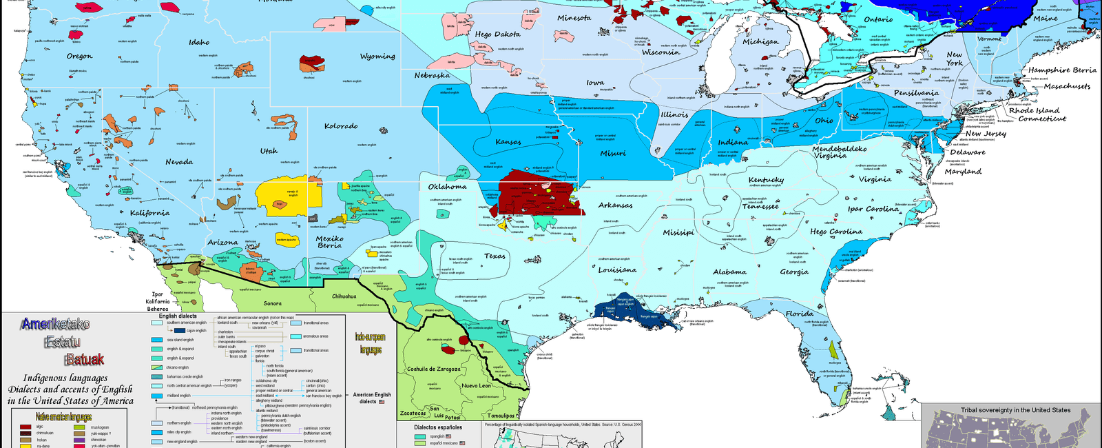 The united states has 24 different english dialects
