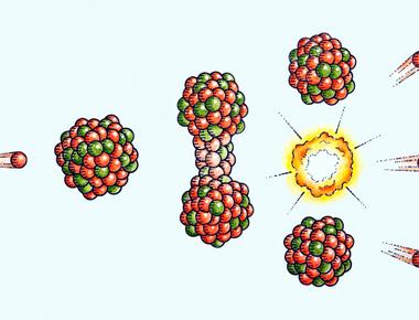 The word nuclear is related to the nucleus of an atom it is often used to describe the energy produced when a nucleus is split fission or joined with another fusion