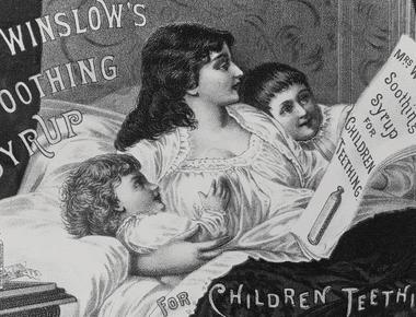 In the 19th century a popular medicine for kids mrs winslow s soothing syrup included morphine