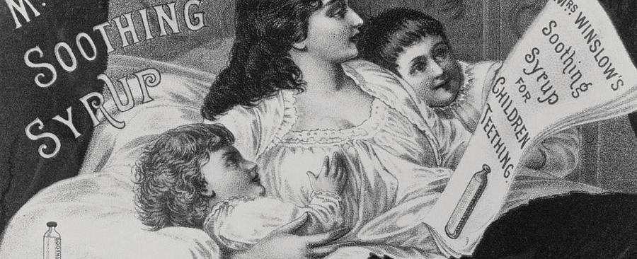 In the 19th century a popular medicine for kids mrs winslow s soothing syrup included morphine