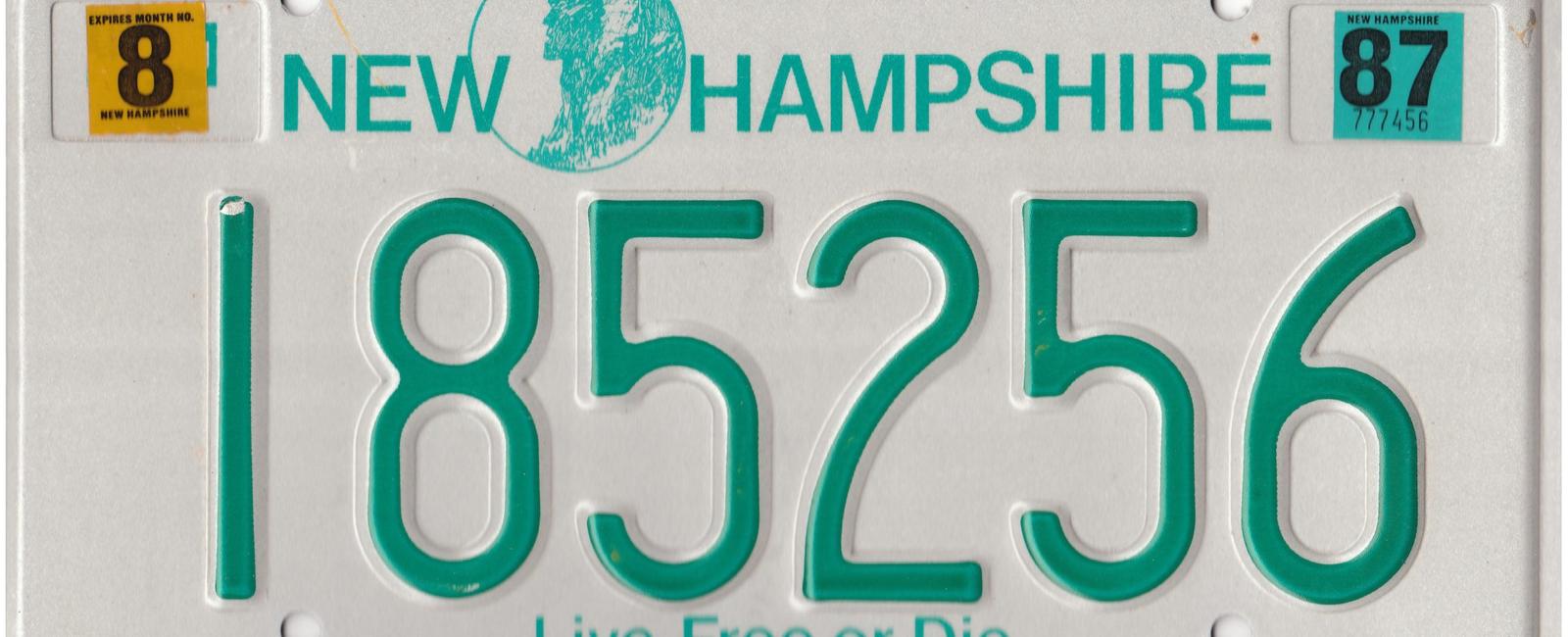 License plates in new hampshire contain the motto live free or die where are those license plates made in prison