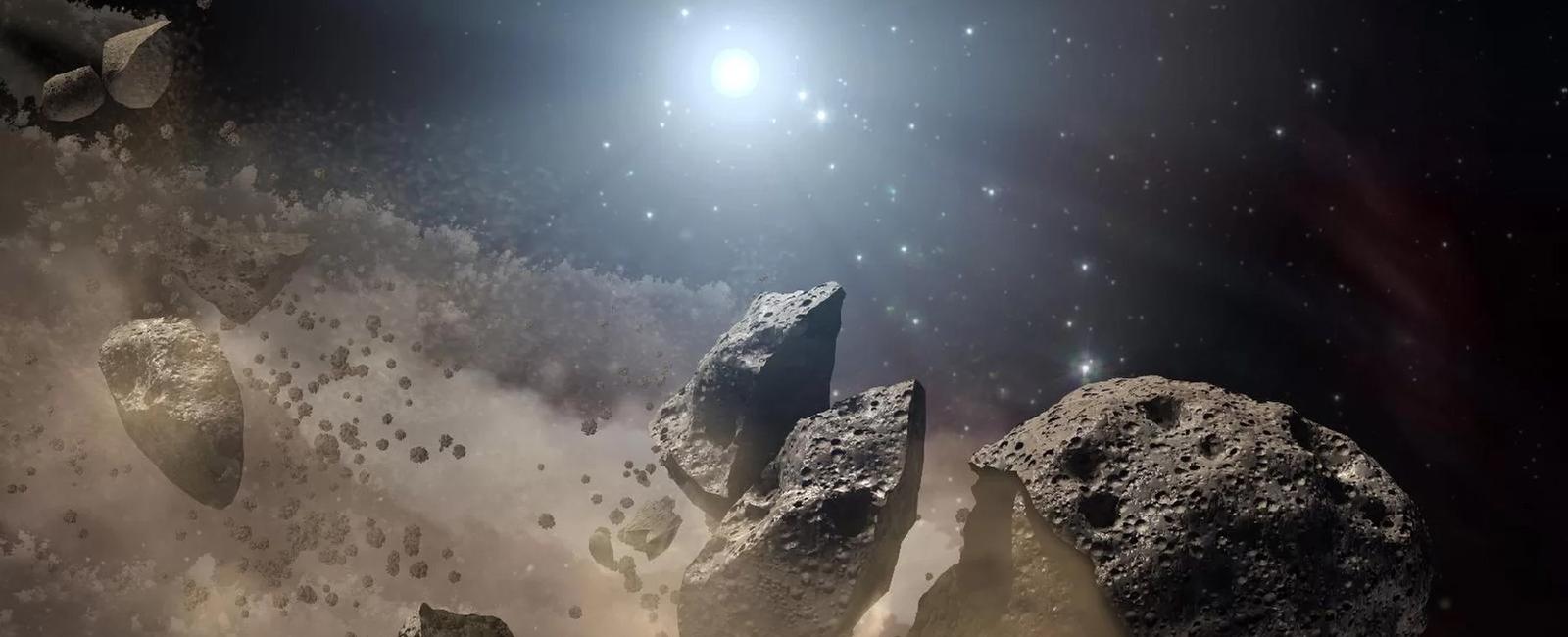 Asteroids are rocky fragments leftover from the beginning of the solar system