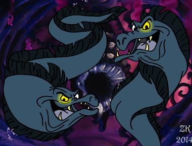What are the names of the two eels who are ursula s sidekicks flotsam and jetsam
