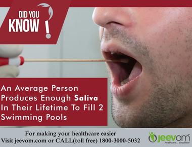 The average person produces enough saliva in their lifetime to fill two swimming pools